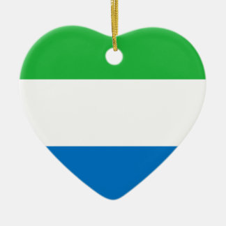 Ornement Cœur En Céramique Coût bas ! Drapeau de Sierra Leone
