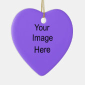 Ornement Cœur En Céramique Créez votre propre coeur mauve-clair d'ornement (Droite)