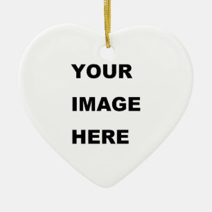 Ornement Cœur En Céramique Créez votre propre produit de Zazzle