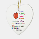 Ornement Cœur En Céramique Dans l'éloge des professeurs (Gauche)