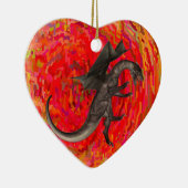 Ornement Cœur En Céramique Dragon (Droite)