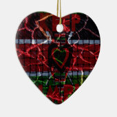 Ornement Cœur En Céramique Drapeau fissuré : Faites simple - Résilience kenya (Droite)