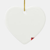 Ornement Cœur En Céramique Drapeau Trini (Dos)