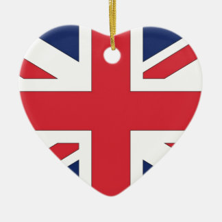 Ornement Cœur En Céramique Drapeau Union Jack/Union du Royaume-Uni