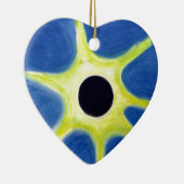 Ornement Cœur En Céramique Éclipse solaire (Droite)