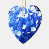 Ornement Cœur En Céramique ElégantCobalt bleu floral élégant hydrangeas (Gauche)