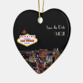 Ornement Cœur En Céramique Enregistrer le Mariage de date dans l'ornement de (Gauche)