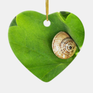 Ornement Cœur En Céramique escargot