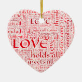 Ornement Cœur En Céramique Expressions de l'amour sans conditions dans l'art (Devant)