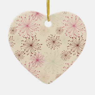 Ornement Cœur En Céramique Fantaisie
