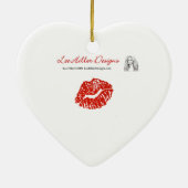 Ornement Cœur En Céramique Feather Vibrant Copper (Dos)