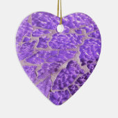 Ornement Cœur En Céramique Festive Chic violet brillant Pierres de Parties sc (Droite)