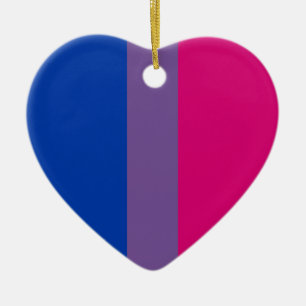 Ornement Cœur En Céramique Fier bisexuel