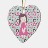 Ornement Cœur En Céramique Filles et sacs à main (Gauche)