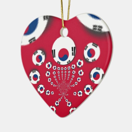 Ornement Cœur En Céramique Football. (Gauche)