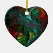Ornement Cœur En Céramique Genèse Ornament coeur d'art Abstrait (Devant)