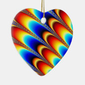 Ornement Cœur En Céramique Glace - Art Fractal (Droite)