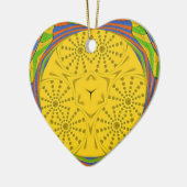 Ornement Cœur En Céramique Golden Royal Egyptian. Couleurs uniques (Gauche)