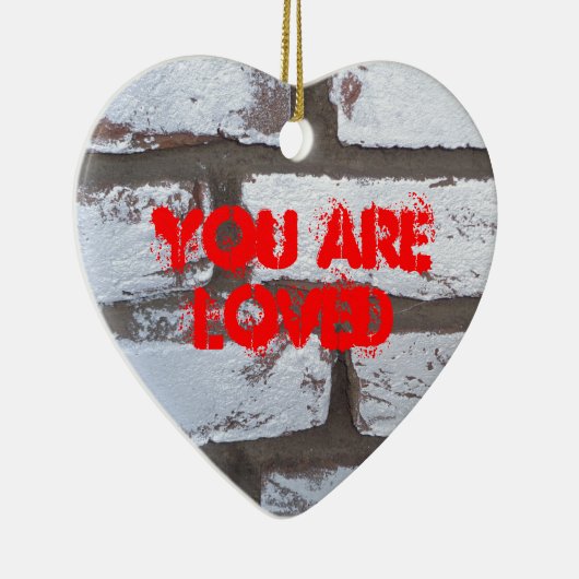 Ornement Cœur En Céramique Graffiti (Droite)