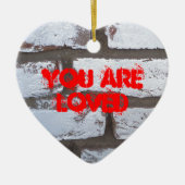 Ornement Cœur En Céramique Graffiti (Devant)