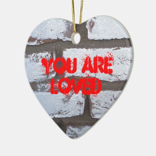 Ornement Cœur En Céramique Graffiti (Gauche)