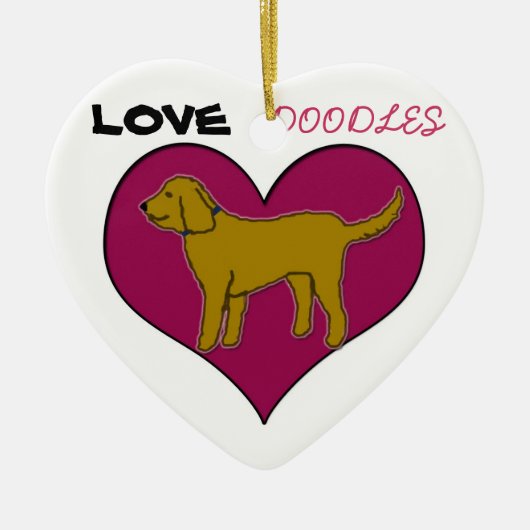 Ornement Cœur En Céramique Griffonnage à mon coeur (Devant)