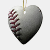 Ornement Cœur En Céramique Gros plan de base-ball (Gauche)