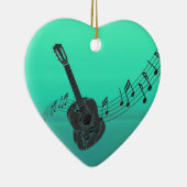 Ornement Cœur En Céramique Guitare (Droite)