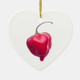 Ornement Cœur En Céramique habanero
