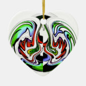 Ornement Cœur En Céramique Hakuna Matata hakunamatata couleurs cadeaux (Devant)