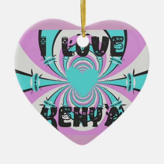 Ornement Cœur En Céramique Hakuna Matata Kenya (Devant)