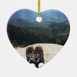 Ornement Cœur En Céramique Hausse sur le toit du monde
