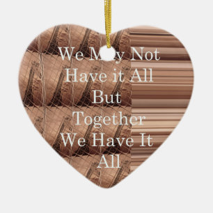 Ornement Cœur En Céramique Have it toutes les girafes Safari Hakuna Matata wo