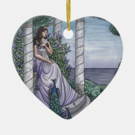 Ornement Cœur En Céramique Hera (Devant)