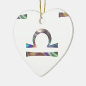 Ornement Cœur En Céramique hologramme Libra (Gauche)