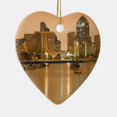 Ornement Cœur En Céramique Horizon de San Diego (Droite)