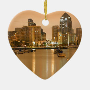 Ornement Cœur En Céramique Horizon de San Diego