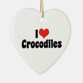 Ornement Cœur En Céramique I Love Coeur Crocodiles - Crocodile Lover (Droite)