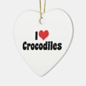 Ornement Cœur En Céramique I Love Coeur Crocodiles - Crocodile Lover (Gauche)