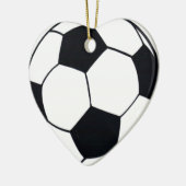 Ornement Cœur En Céramique I Love Football (Soccer) Coeur du jeu : I Love (Gauche)