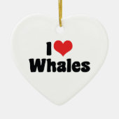 Ornement Cœur En Céramique I Love Heart Whales - Baleine Lover (Devant)