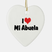 Ornement Cœur En Céramique I Love Mi Abuela Ornament (Droite)