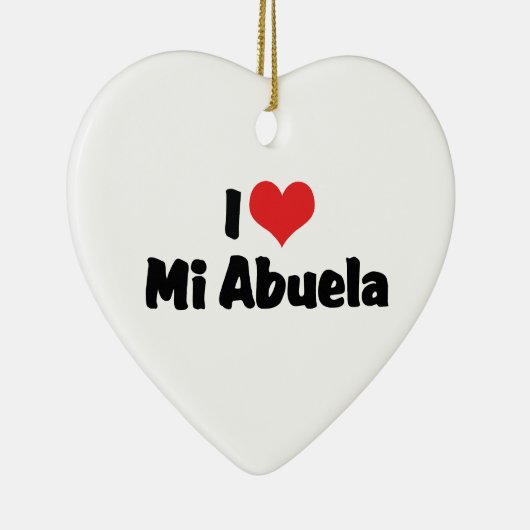 Ornement Cœur En Céramique I Love Mi Abuela Ornament (Droite)