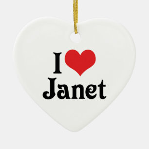 Ornement Cœur En Céramique J'adore Janet