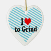 Ornement Cœur En Céramique J'aime rectifier (Droite)