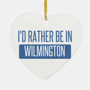 Ornement Cœur En Céramique Je serais plutôt à Wilmington OR