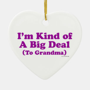 Ornement Cœur En Céramique Je suis une affaire à la grand-maman