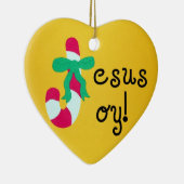 Ornement Cœur En Céramique Jésus Joy ! (Droite)