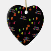 Ornement Cœur En Céramique Joyeux anniversaire, Decor Balloons (Droite)