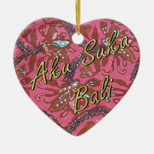Ornement Cœur En Céramique Kasia Batik